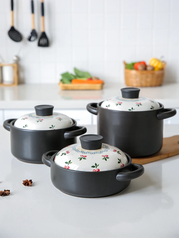 

Cute Kitchen Soup Pot Cooking Pan Hot Pot Casserole Ceramic Soup Pot Instant Pot Sauce Pan Soup Pot ollas de cocina Cookware