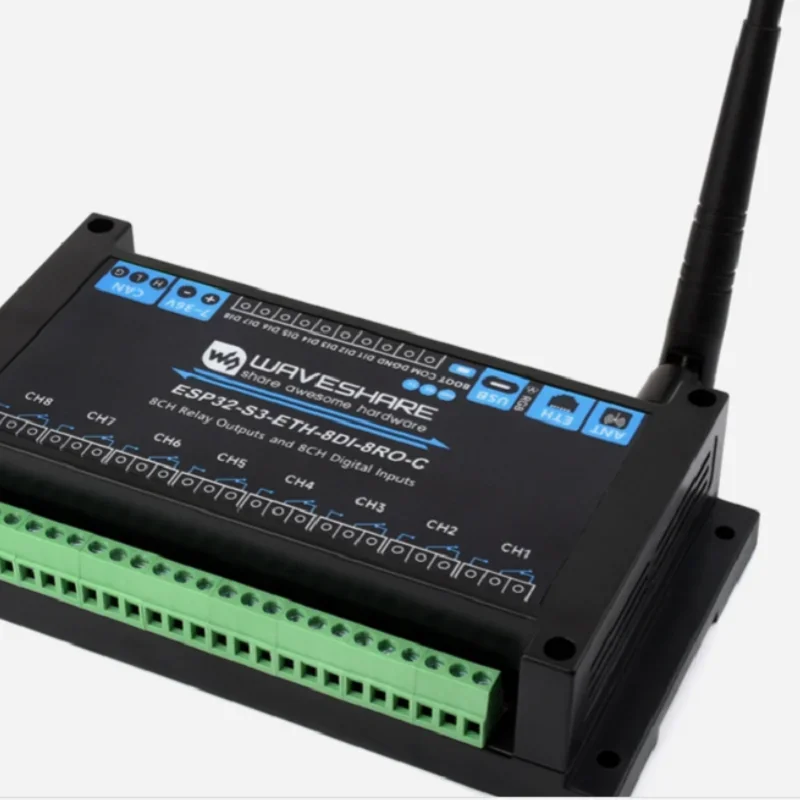Промышленный 8-канальный Wi-Fi релейный модуль VoltS на базе ESP32-S3 со встроенным изолированным интерфейсом RS485 и двухъядерным процессором Xtensa LX7 32-бит (art.: 3920dcc39231b) - 3920dcc39231b