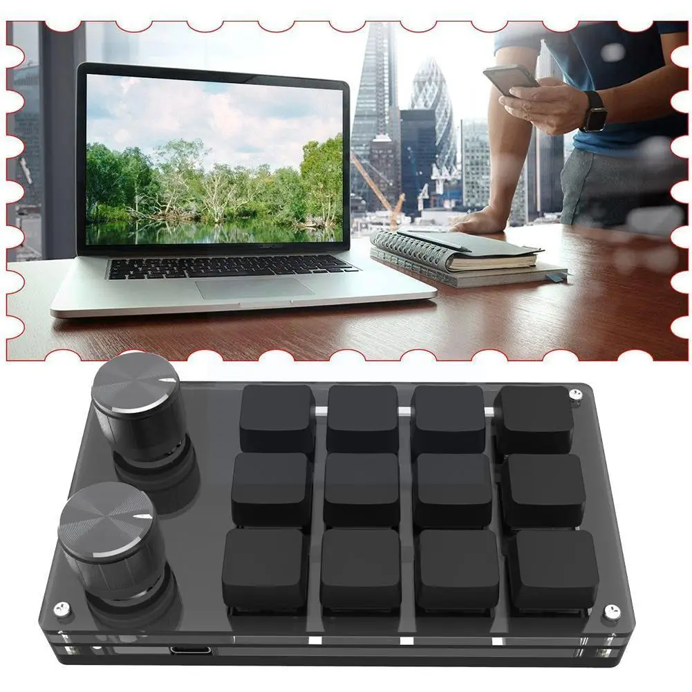 

12 Keys Mini Keyboard USB Programmable Keyboard DIY Gaming Mechanical Custom Keycaps Keyboard Gamer Drawing Keyboard Durabl H5K0