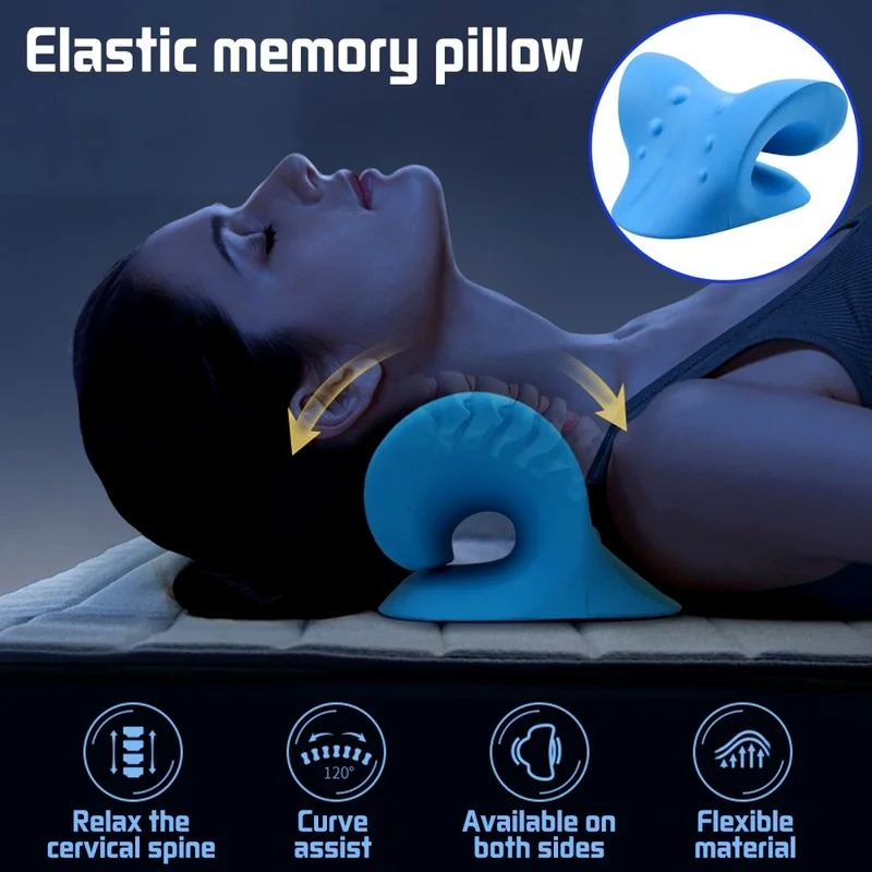 

Neck Massage Pillow Cervical Neck Shoulder Stretcher Cervical Chiropractic Traction Device For Pain Relief Body Muscle Relax
