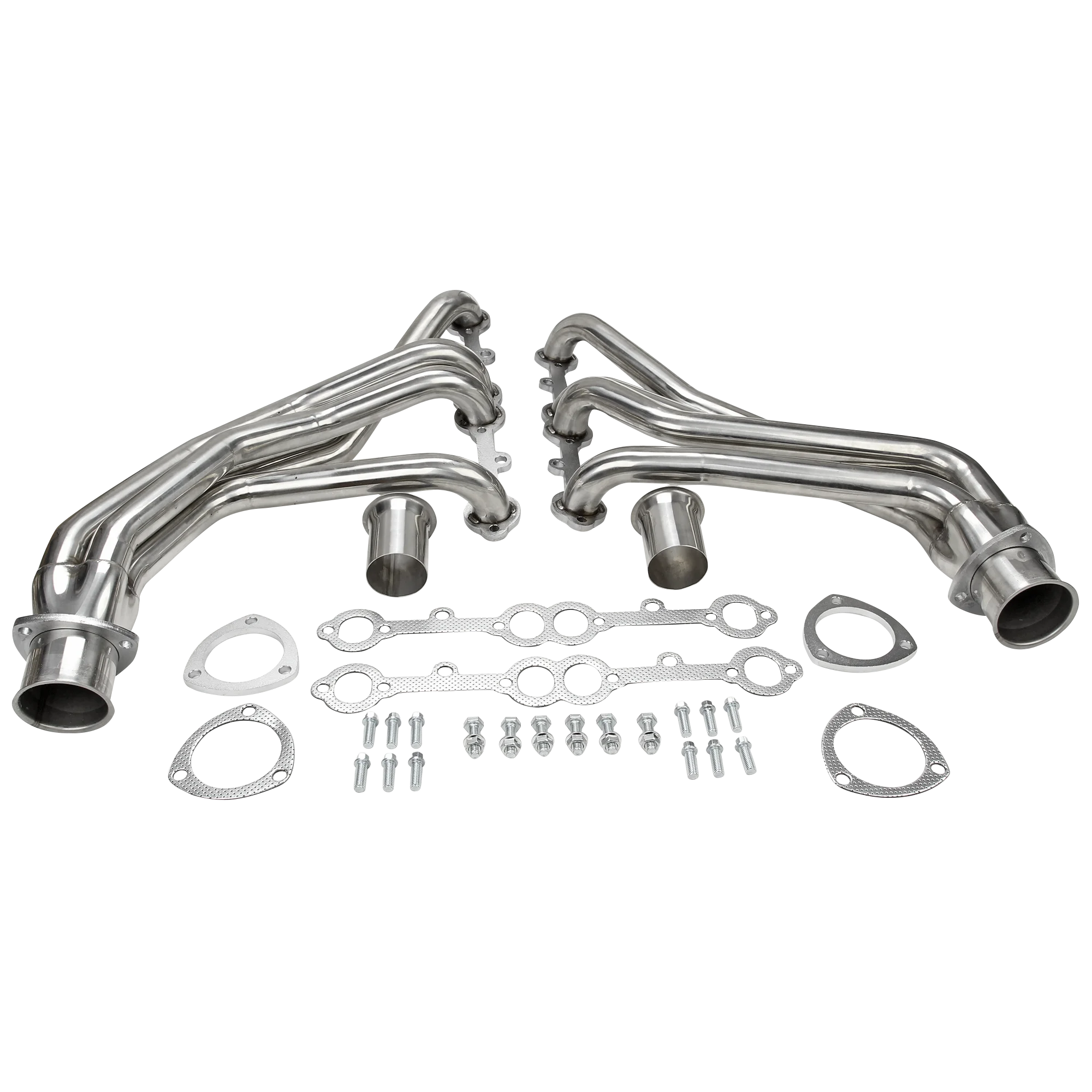 

Black/Silver FlowTech Headers for Chevy 283/302/305/307/327/350/400