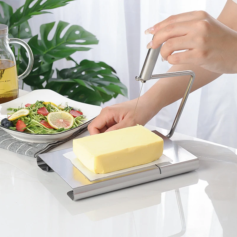 

Cheese With Cheese Steel Hard Butter Hard Slicer Cheese Scale For Tool Cutter Wire Semi Stainless And Serving Baking With Board