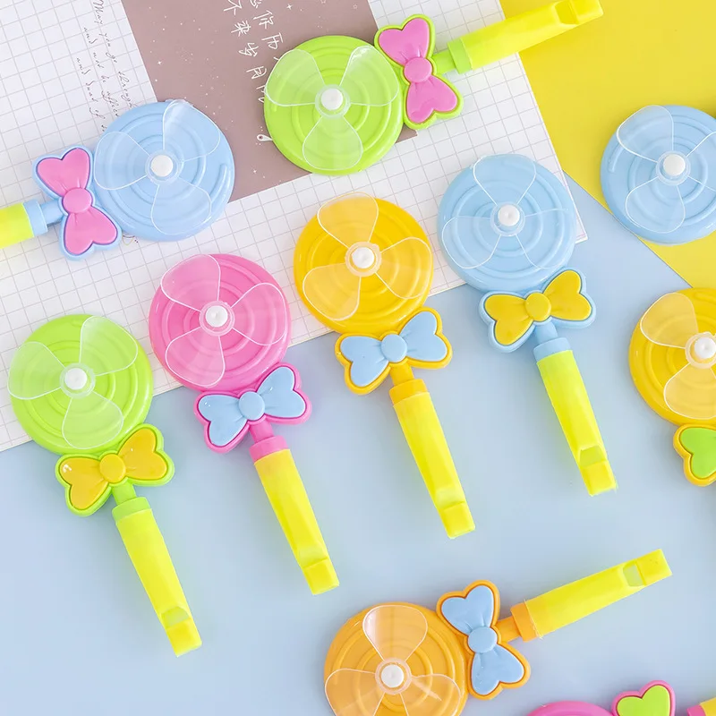 

2PC random Lollipop Whistle Windmill Classic Toys Birthday Party Favors Children’s Day Back To School Gift Kids Educational Toy