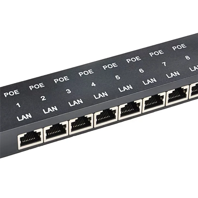 Фото Для IP-камеры, беспроводная точка доступа, 24 В, 48 В, Ethernet, инжектор питания через оптоволокно (Poe), POE-8, пассивный, 8-портовый, 100 Мбит/с, силовое устройство среднего размера №4