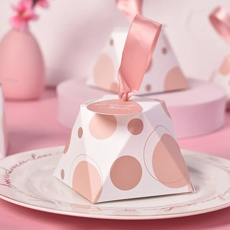 

5Pcs Cherry Blossom Wedding Candy Dragee Packaging Chocolate Bonbonniere Wedding Gift Box Birthday Party Event Baby Shower Decor