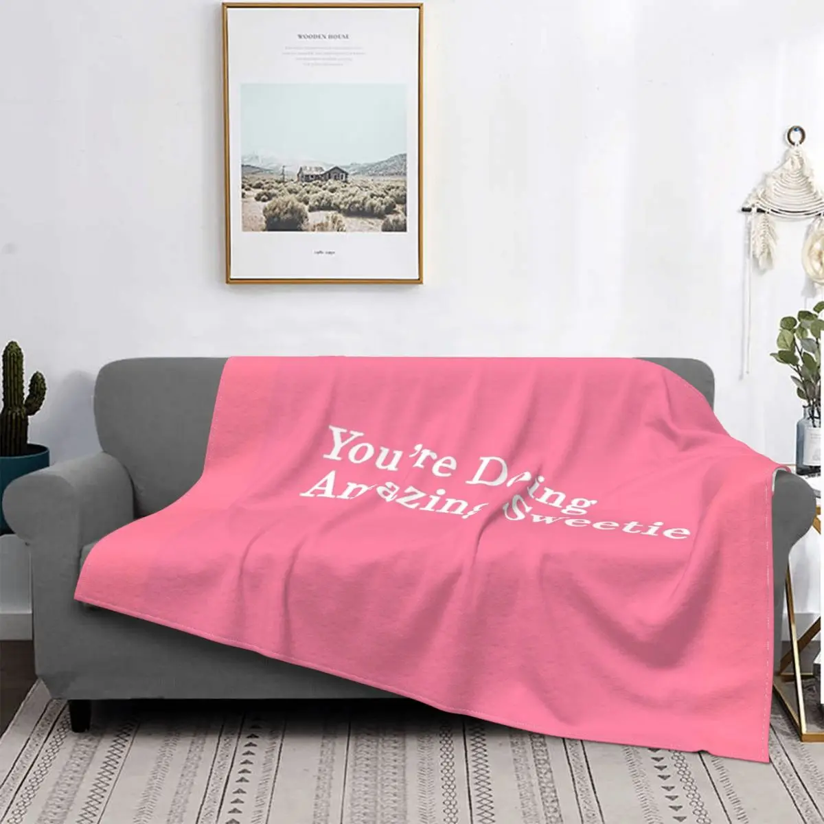

You're Doing Amazing Sweetie Throw Blanket Cute Portable Living Room AntiPilling
