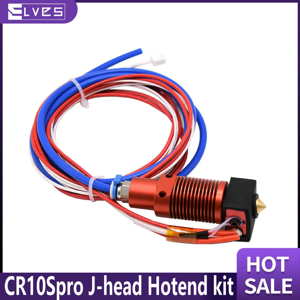 

ELVES 3D Printer Parts CR-10S pro J-Head Hotend Extruder Kit 0.4mm Nozzzle 100K ohm Thermistor For Ender3/CR10/CR-10S Pro
