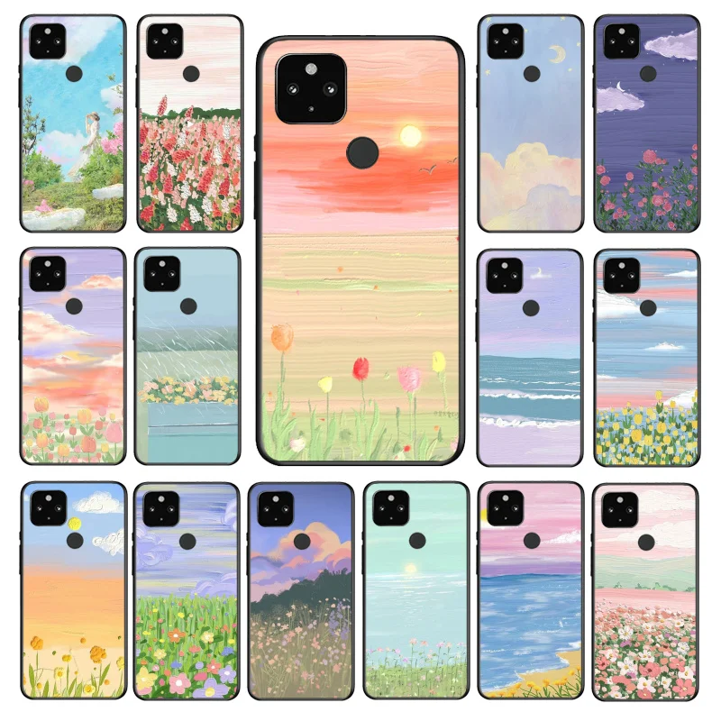 

Oil painting of flowers Sceneary Phone Case for Google Pixel 7 Pro 7 6A 6 Pro 5A 4A 3A Pixel 4 XL Pixel 5 6 4 3 XL 3A XL 2 XL