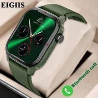 eigiis bluetooth call smart watch men full touch screen exercise heart rate blood pressure sport dial call smartwatch men women