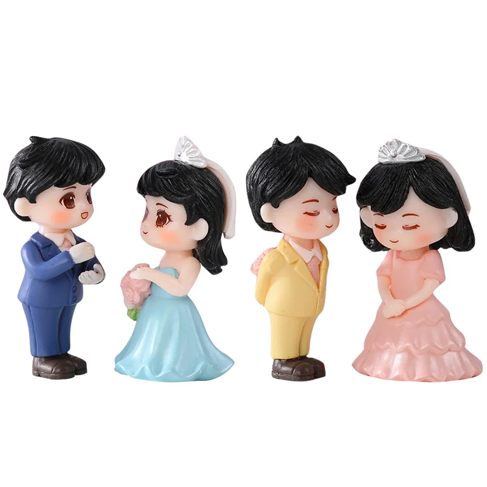 

Couple Figurines Wedding Figurine Statue Ornament Figures Anniversary Groom Bride Sculpture Romantic Boy Cakes Girl