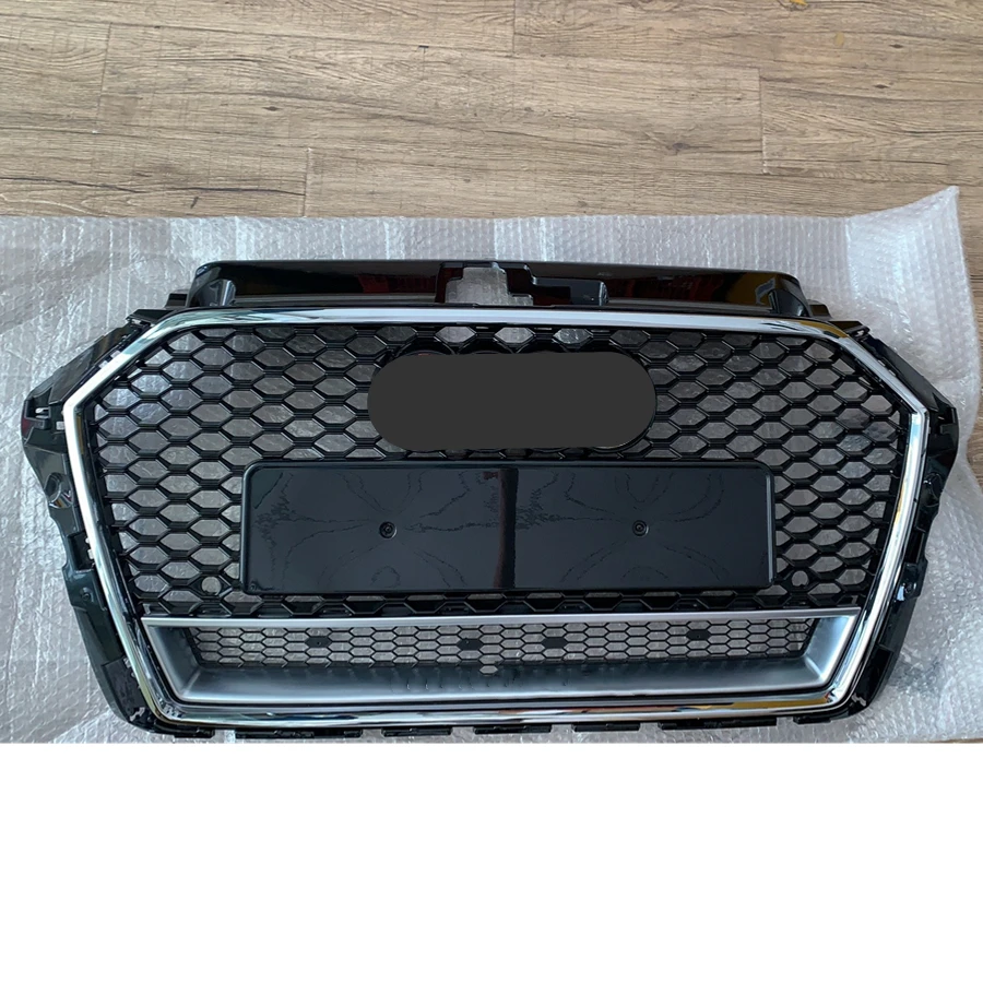 

Car Front Bumper Grill Center Grille for Audi A3/S3 8V 2017 2018 2019 (Refit for RS3 Style) Car Front Bumper Grille