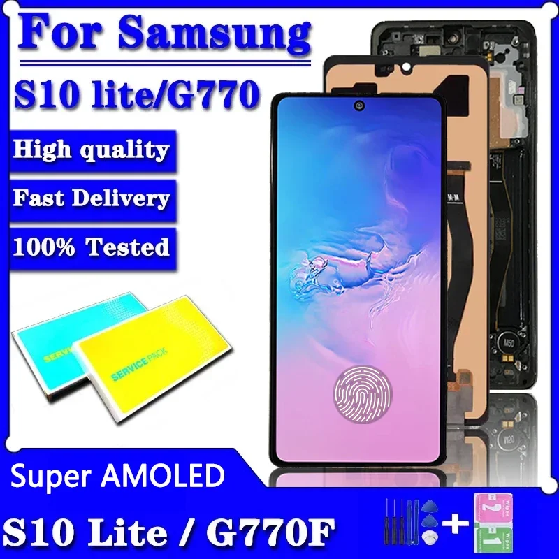 ЖК-дисплей Super AMOLED для Samsung S10 Lite G770F сенсорный экран S10lite SM-G770F/DS G770U1 дисплей