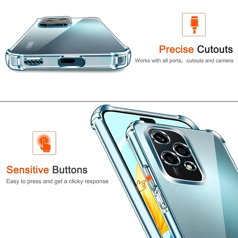 Противоударный силиконовый мягкий чехол для Huawei Honor 200 90 70 50 Lite Pro ультратонкая