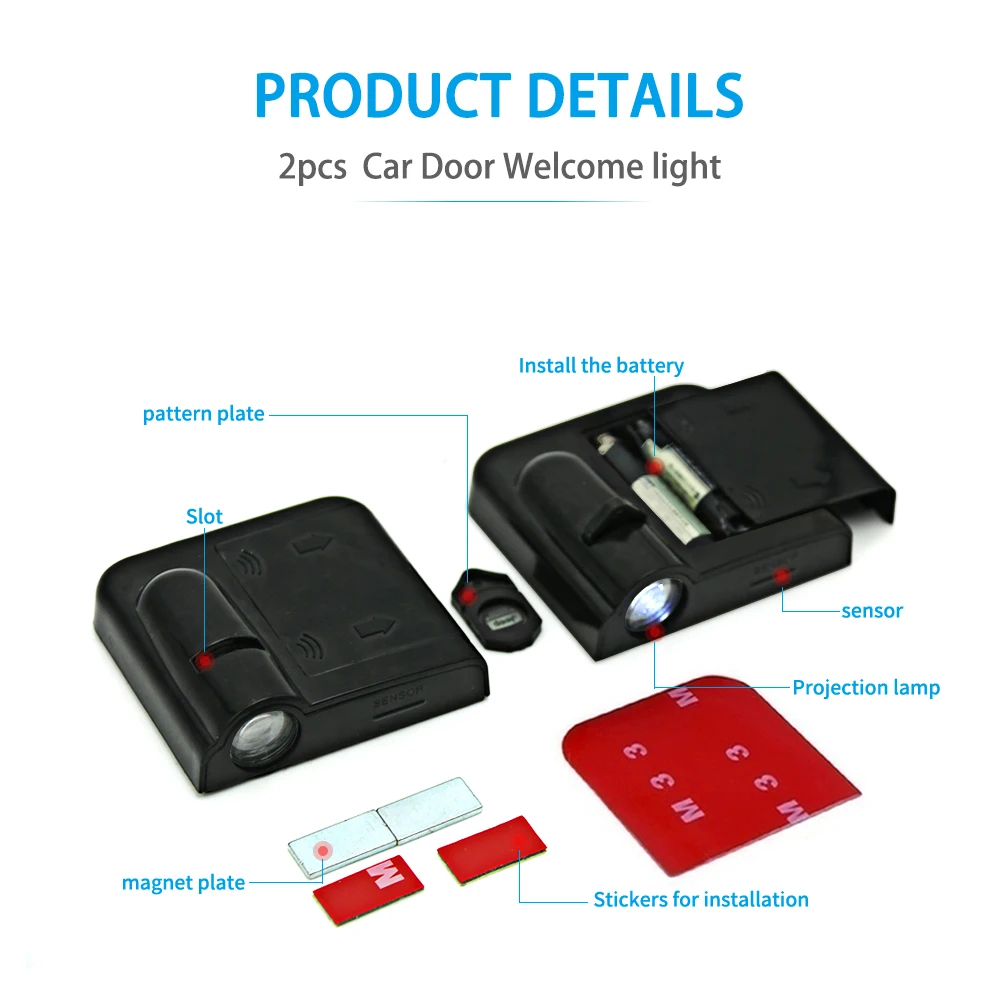 

LED Car Door Logo Light Ghost Shadow Welcome Lamps For Hyundai i30 ix35 ix25 Tucson Elantra Ioniq i40 i20 Kona Sonata Car Goods