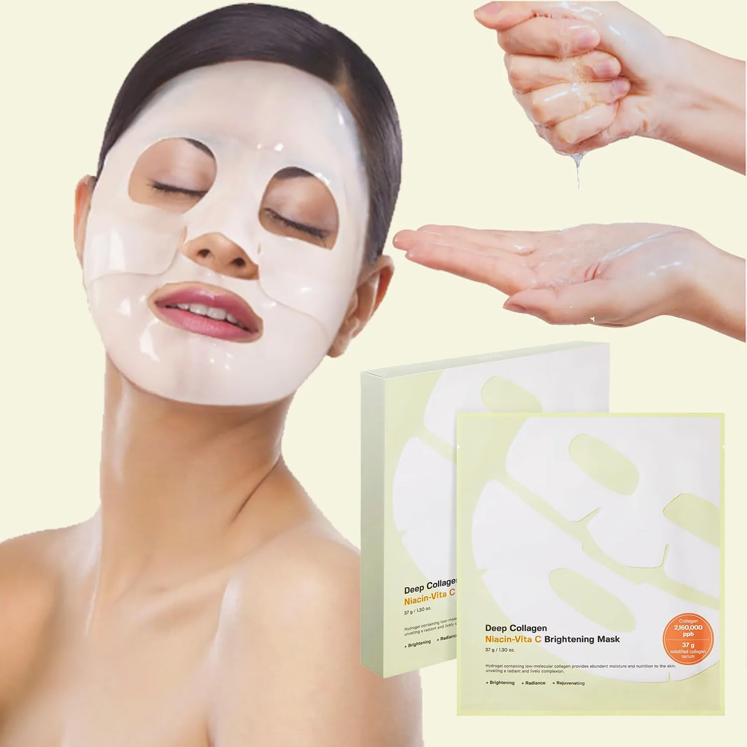 SOFTELAND Editor Deep Collagen Niacin-Vita C Осветляющая маска Корейский уход за кожей Лицевые маски