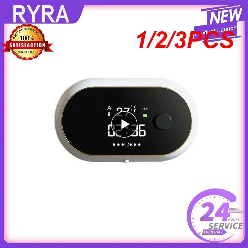 

Автоматический диспенсер для мыла с бесконтактным датчиком, настенное крепление для рук, USB зарядка, дисплей времени и температуры, 1/2/3 шт.