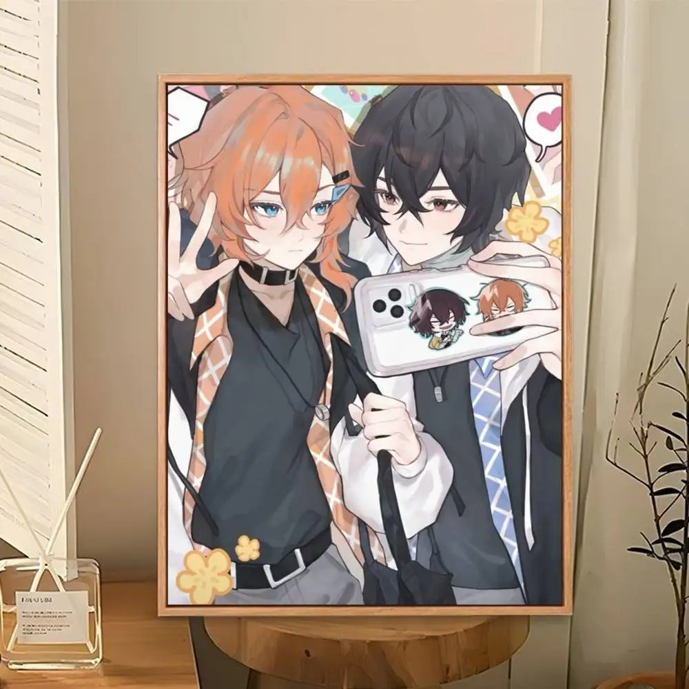 Фото Постер Fanart Soukoku D-Dazai C-Chuuya: Идеальный космический стикер-наклейка для офиса, домашнего кинотеатра, декора стен, стильный подарок №5
