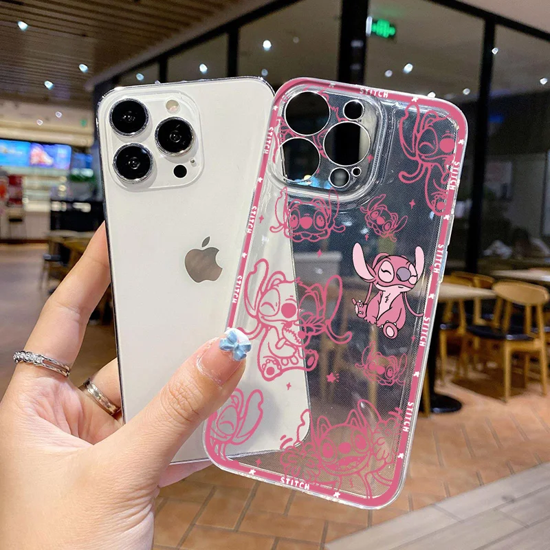 Disney Stitch And Angel Cute для OPPO A16 31 5 53 55 60 72 76 78 92 9 97 98 2 92S K11 F11 Pro Прозрачный космический