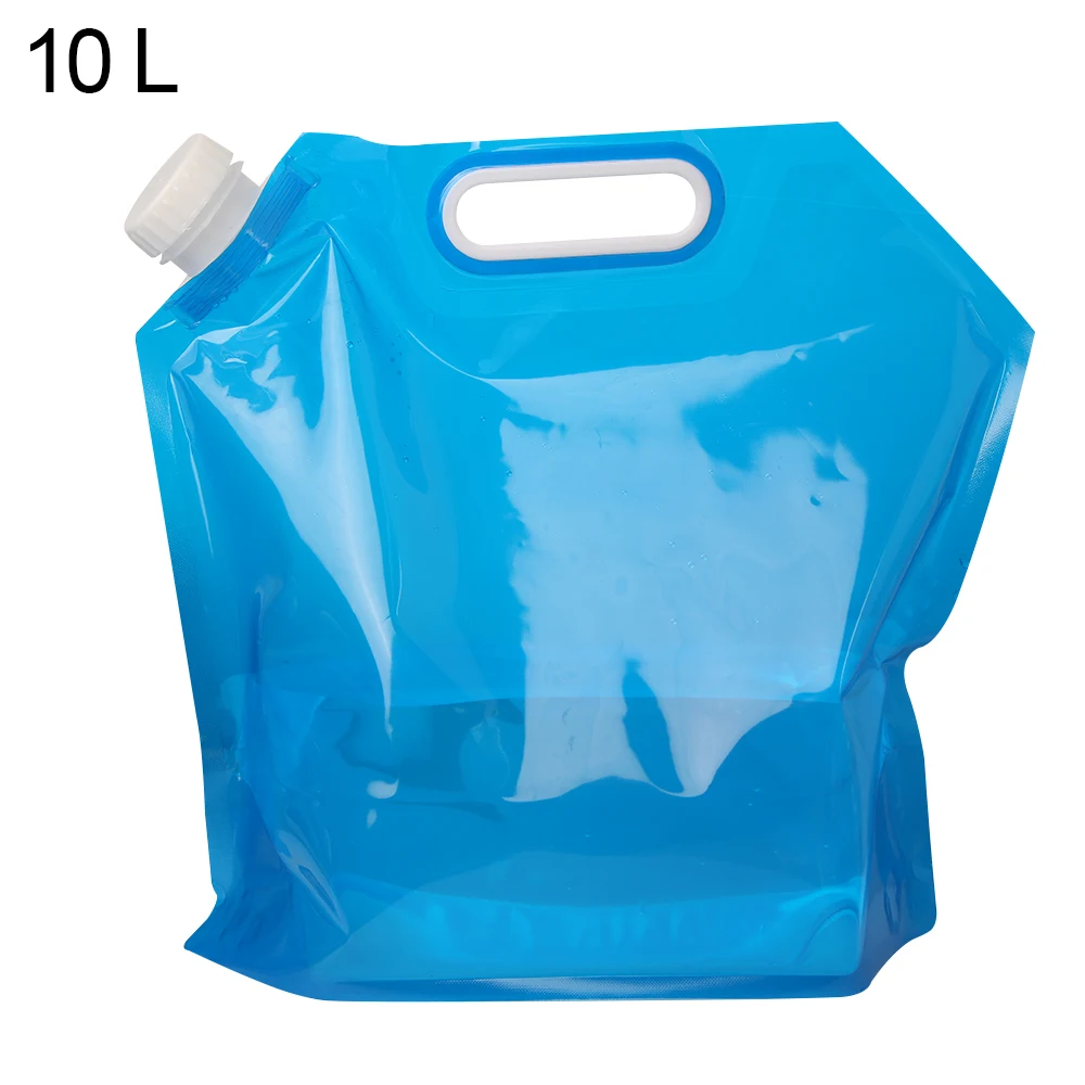 5L/10L Outdoor Camping Water Bag Foldable Water Container Water Can Portable Folding Travel Water Bucket Picnic BBQ Water Tank