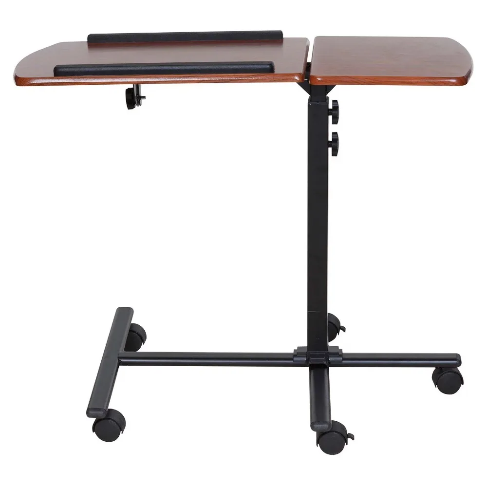 

Computer Desk Height Adjustable with Mouse Pad Table 2 Casters
