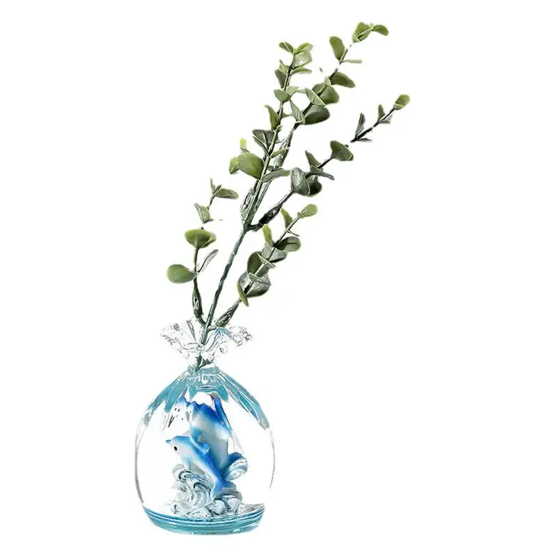 

Crystal Hourglass Pencil Pen Holder Crystal Hourglass Dolphins Handmade And Exquisite Workmanship Ideal For Home Cafe Or Flower