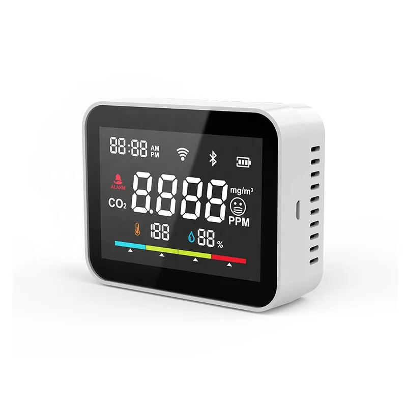 

Умный датчик качества воздуха Smart Life с Wi-Fi, детектор для умного дома, датчик температуры и влажности Co2, домашний монитор качества воздуха