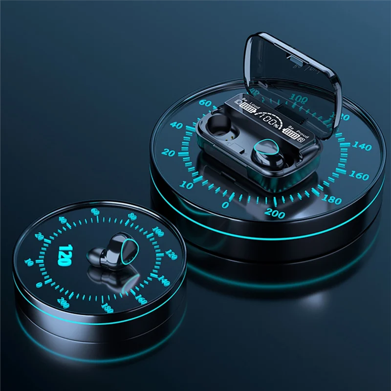 Беспроводная гарнитура Tws Bluetooth V5.1 со светодиодным дисплеем стерео