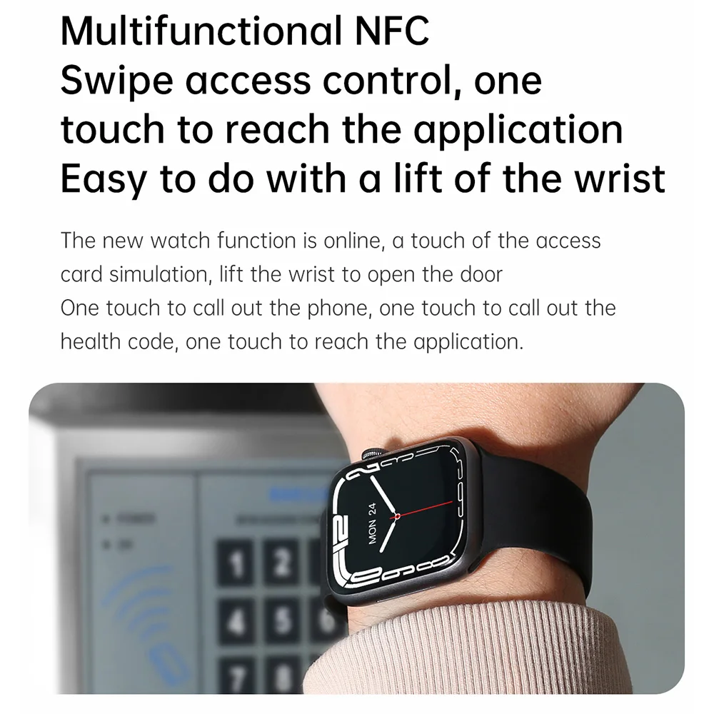 LEMFO смарт часы мужские 2022 Series 7 iwo 14 Pro Max NFC Смарт-часы с поддержкой Bluetooth звонки