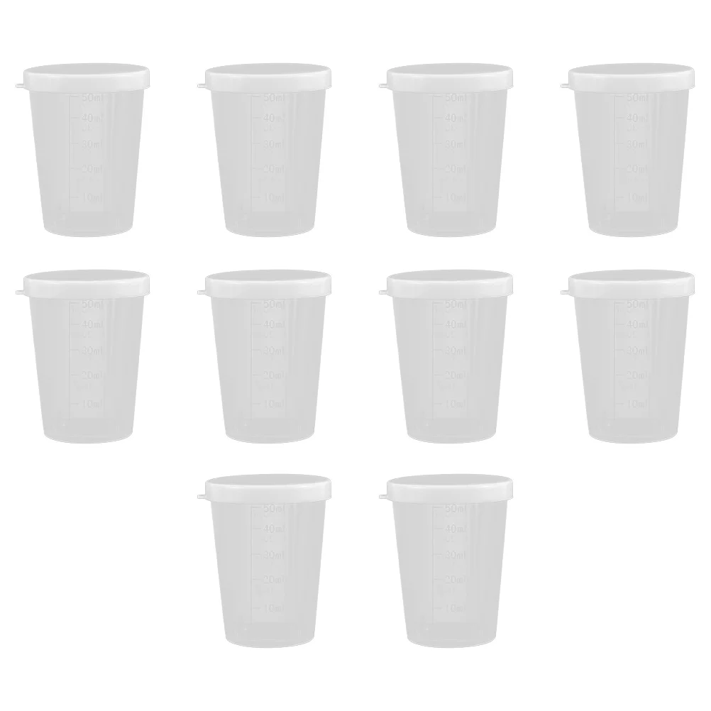 

20 Pcs Medicine Measuring Cup Kitchen Baking Tools Household Cups Coffee Creamer Container Plastic Lid Resin Disposable