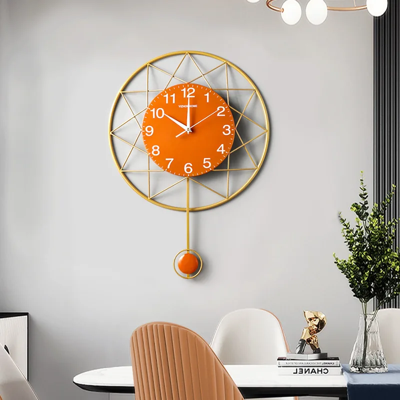 

Modern Creative Metal Iron Wall Hanging Clock Living Room Corridor Hotel Home Decoration Crafts DESIGN WALL CLOCK