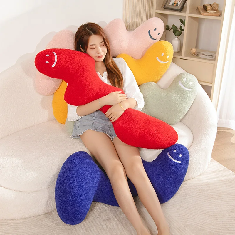 

100 см современная креативная мягкая плюшевая подушка в форме волны Тедди бархатная гостиная специальная Волнистая Полоса Талия Подушка укр...