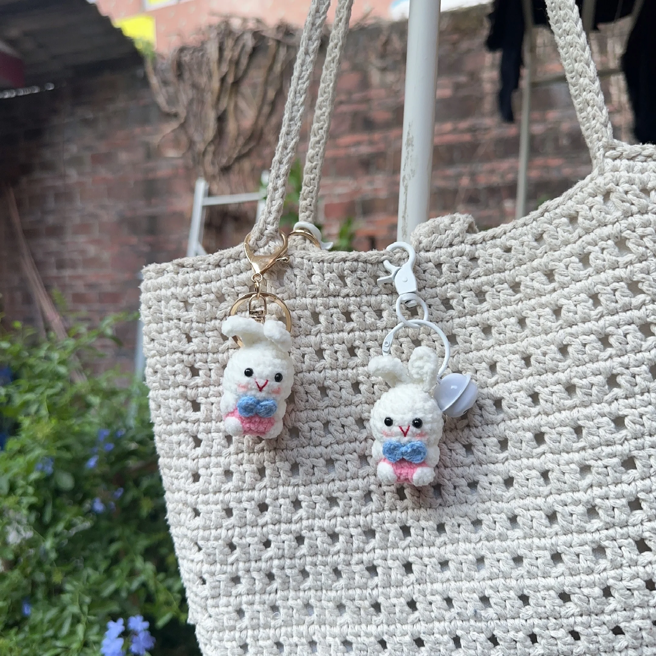Готовый мини-кролик вязаный крючком брелок ручной работы вязаная кукла игрушки