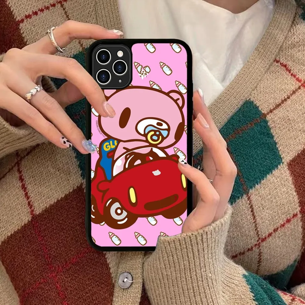 Чехол для телефона с мультяшным громким медведем силиконовый ПК + ТПУ iPhone 11 12 13 14 15