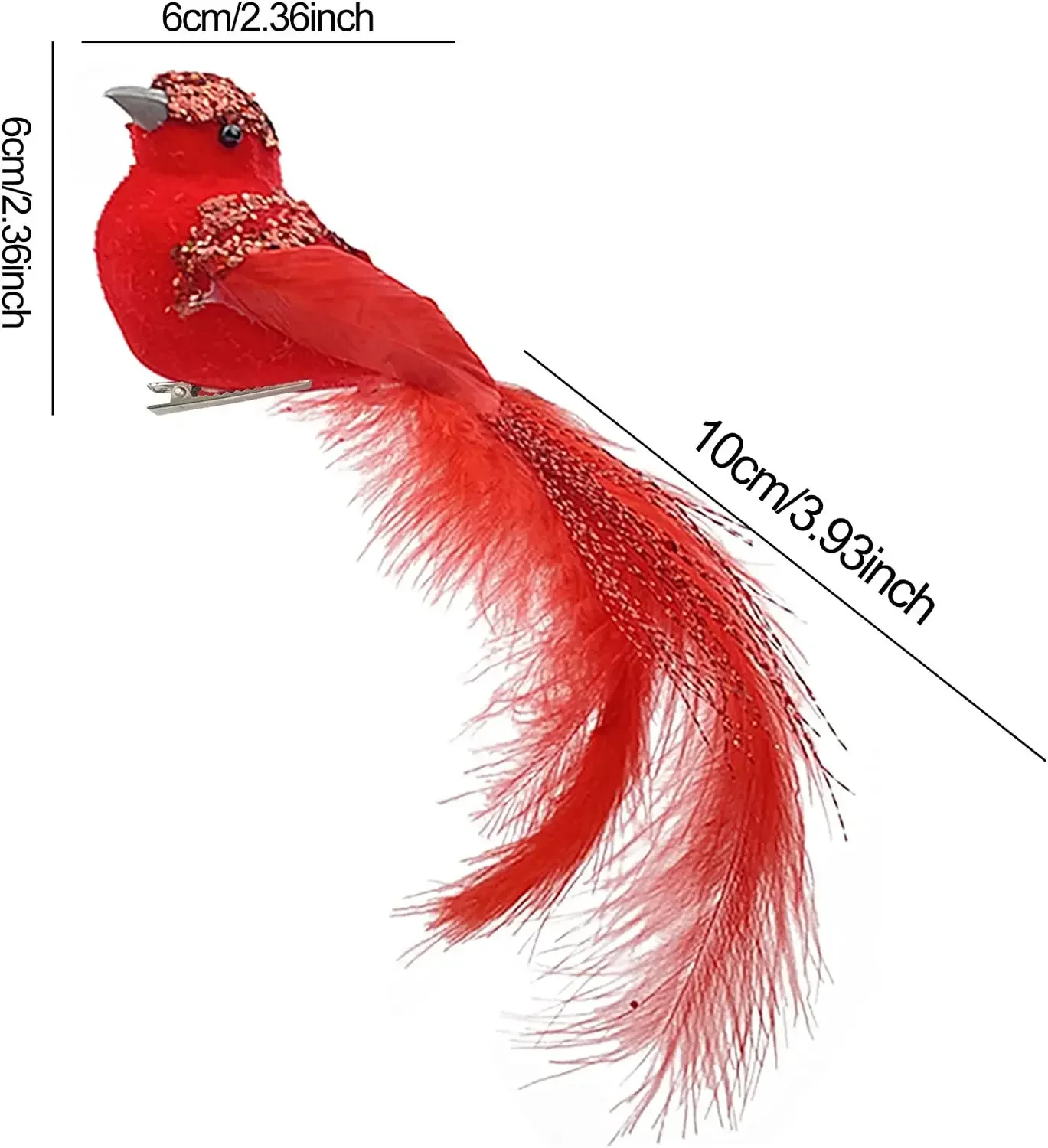 

Искусственные кардиналы из пены, набор из 3 штук