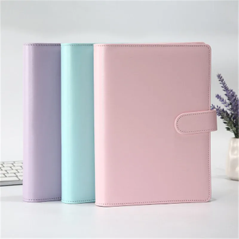 

Creative Macaron Notebook Leather Loose-leaf Notebook Hand Book A6