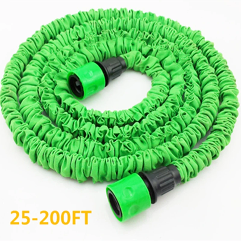 

Magic flexible hose expandable 25FT-200FT Garden hose reels Water valve blue watering water hose connector[without sprayer]