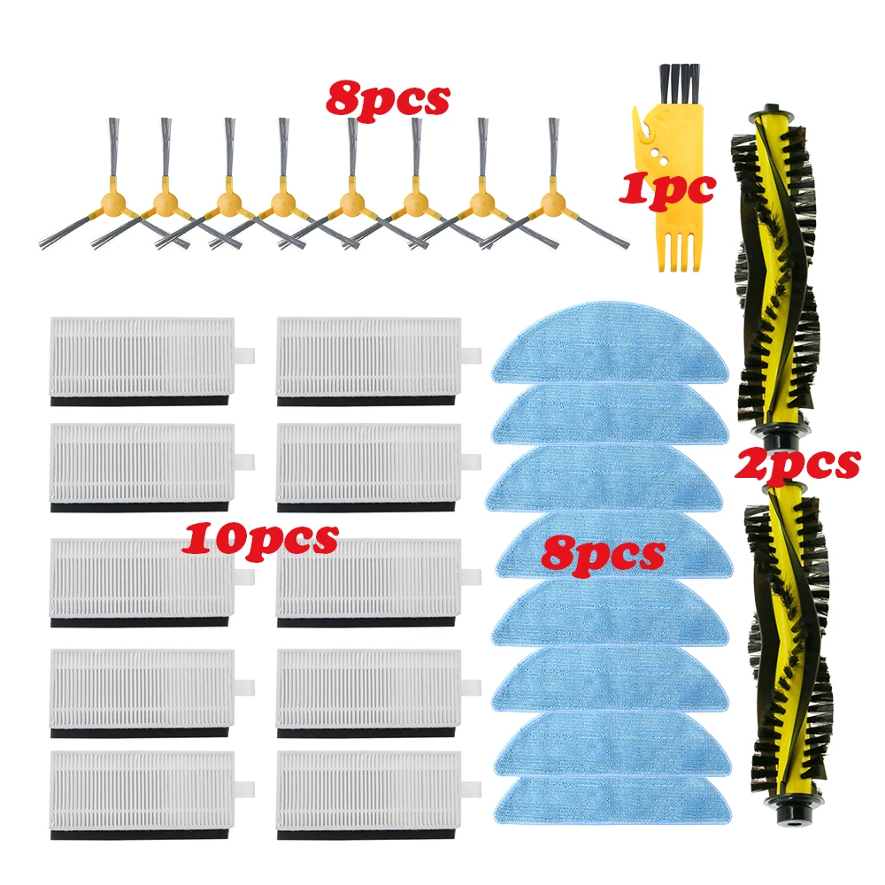 

Side Brushes Hepa Filter Mop Cloth Main Brush for Neatsvor X500/600 Tesvor X500 Robotic Vacuum Cleaner Accessories Replacement