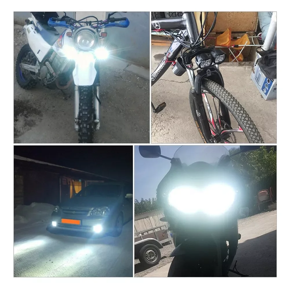 

1 шт., водонепроницаемый универсальный головной фонасветильник для мотоцикла, 18 светодиодов, 6500 К