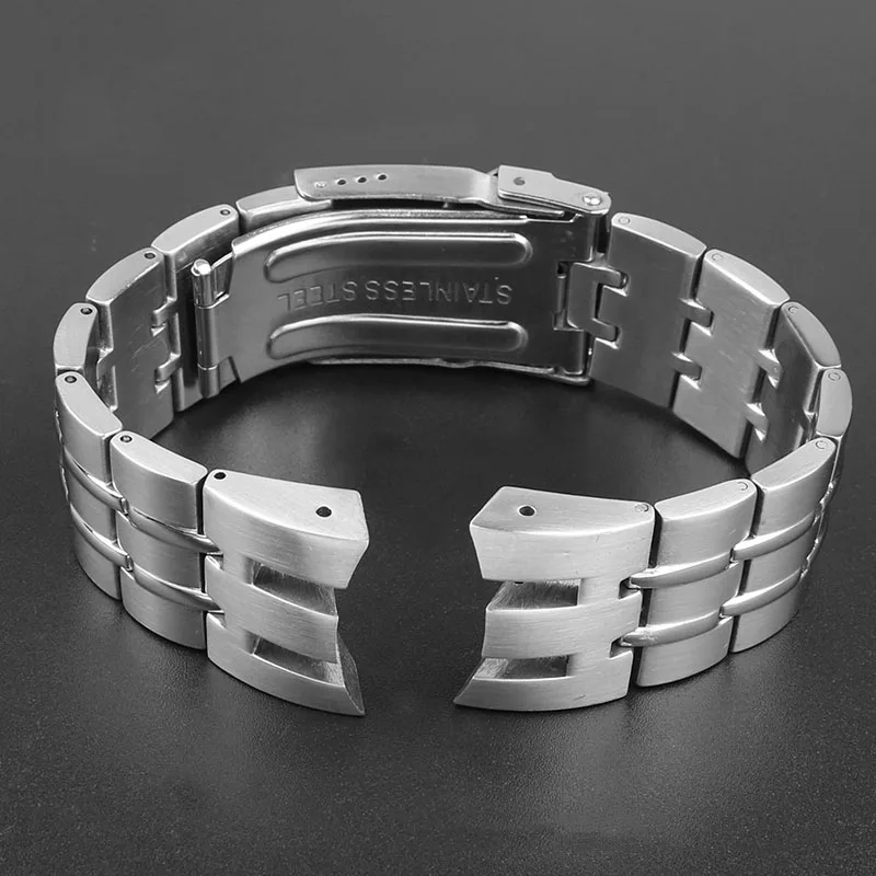 21mm Hot Sale Solid Stainless Steel Metal Watch Strap For Swatch YRS403  YRS412  YRS402 Metal Watch Band Bracelet Silver