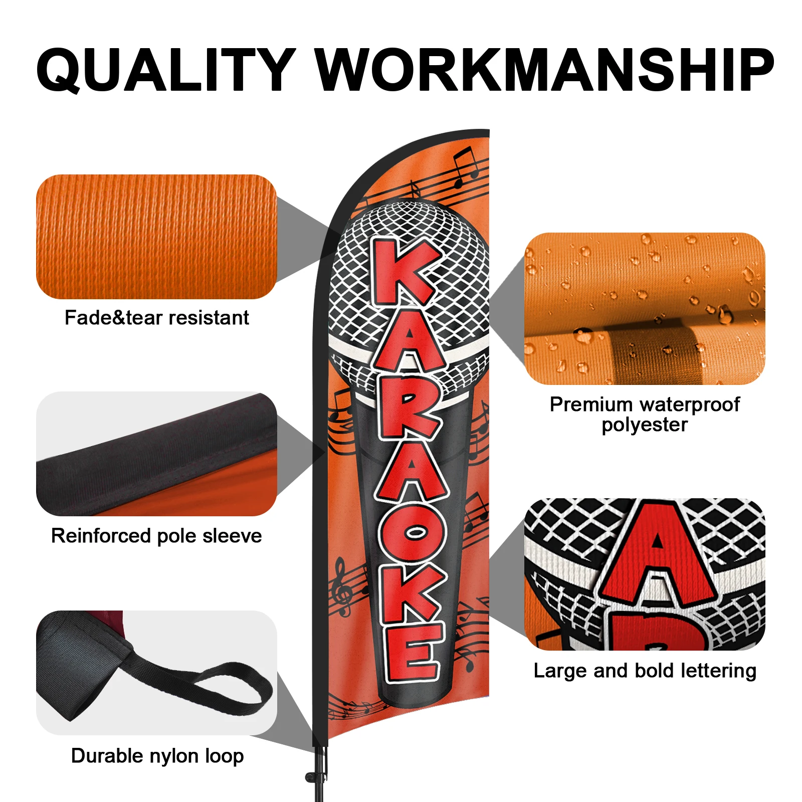 FSFLAG 1 шт. 280 см флаг с перьями для караоке флагштоком рекламный наружный баннер