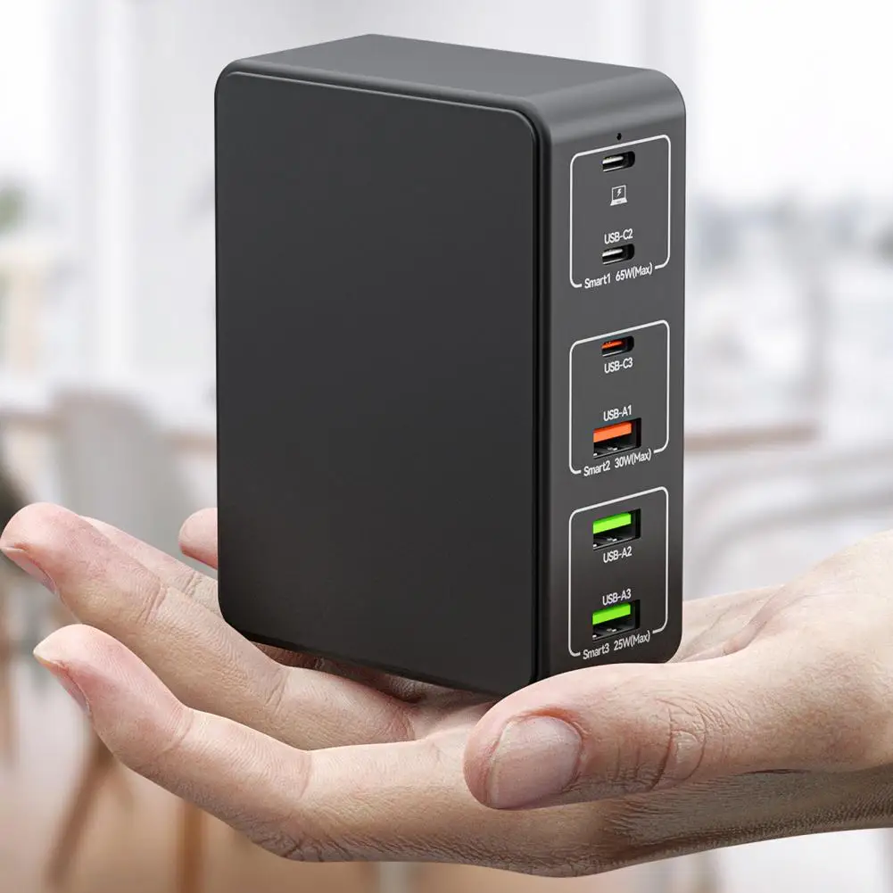 

Charger Adapter Efficient 6-port Usb Charging Station Universal Compatibility for Multiple Devices Space-saving Office Supplies