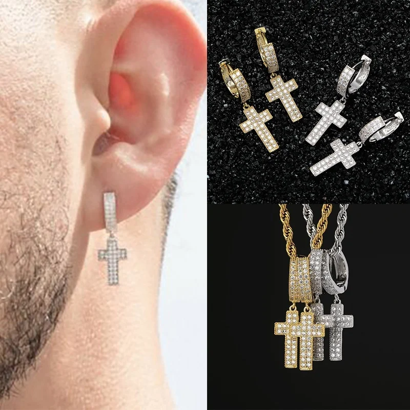 

ANGLANG Fashion Mens/Ladies Drop Dangle Huggie Hoop Earrings Micro Paved CZ Anniversary Birthday Fine Gift Daily Accessory