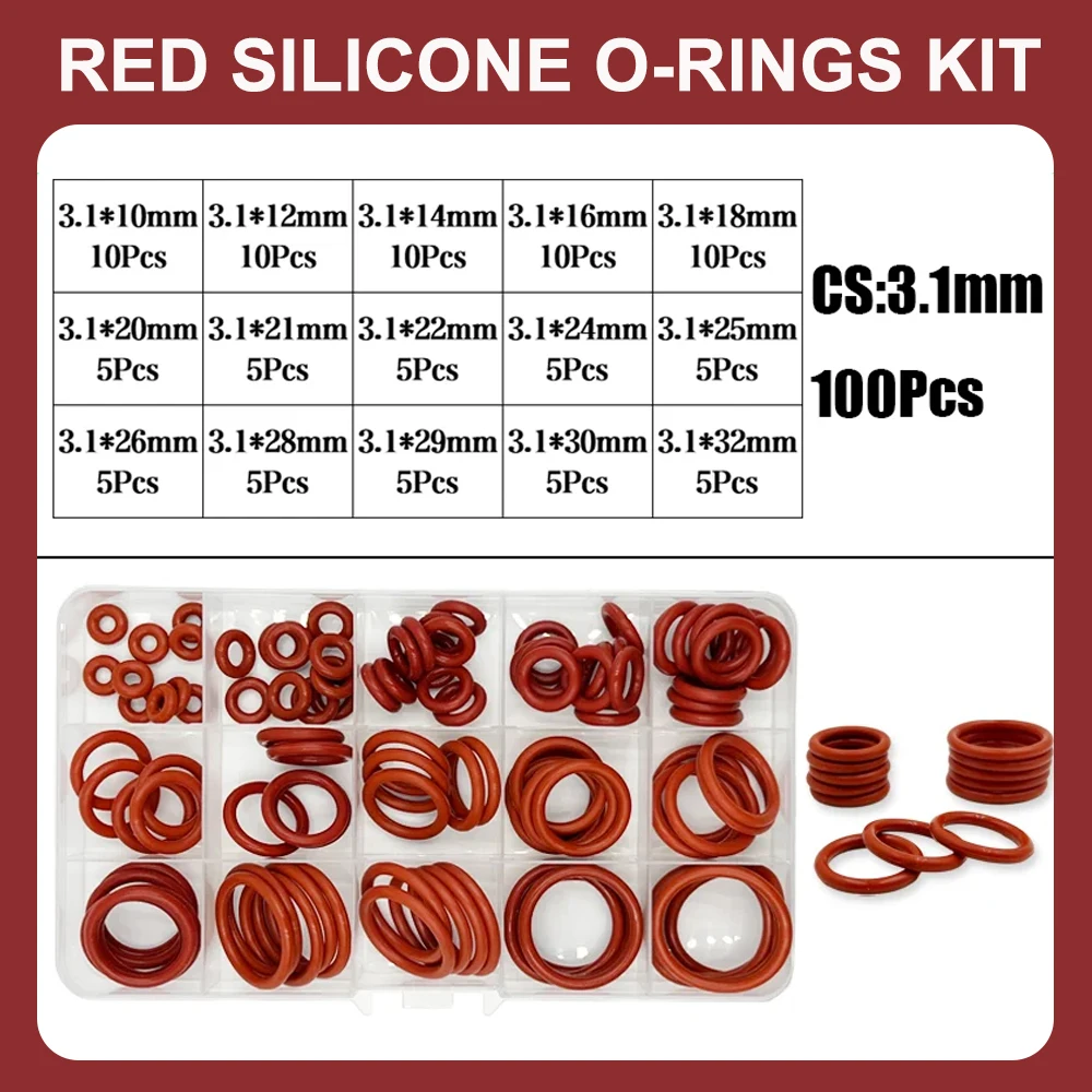 

Силиконовые уплотнительные кольца CS1.0/1.5/2.0/2.4/3.1mm
