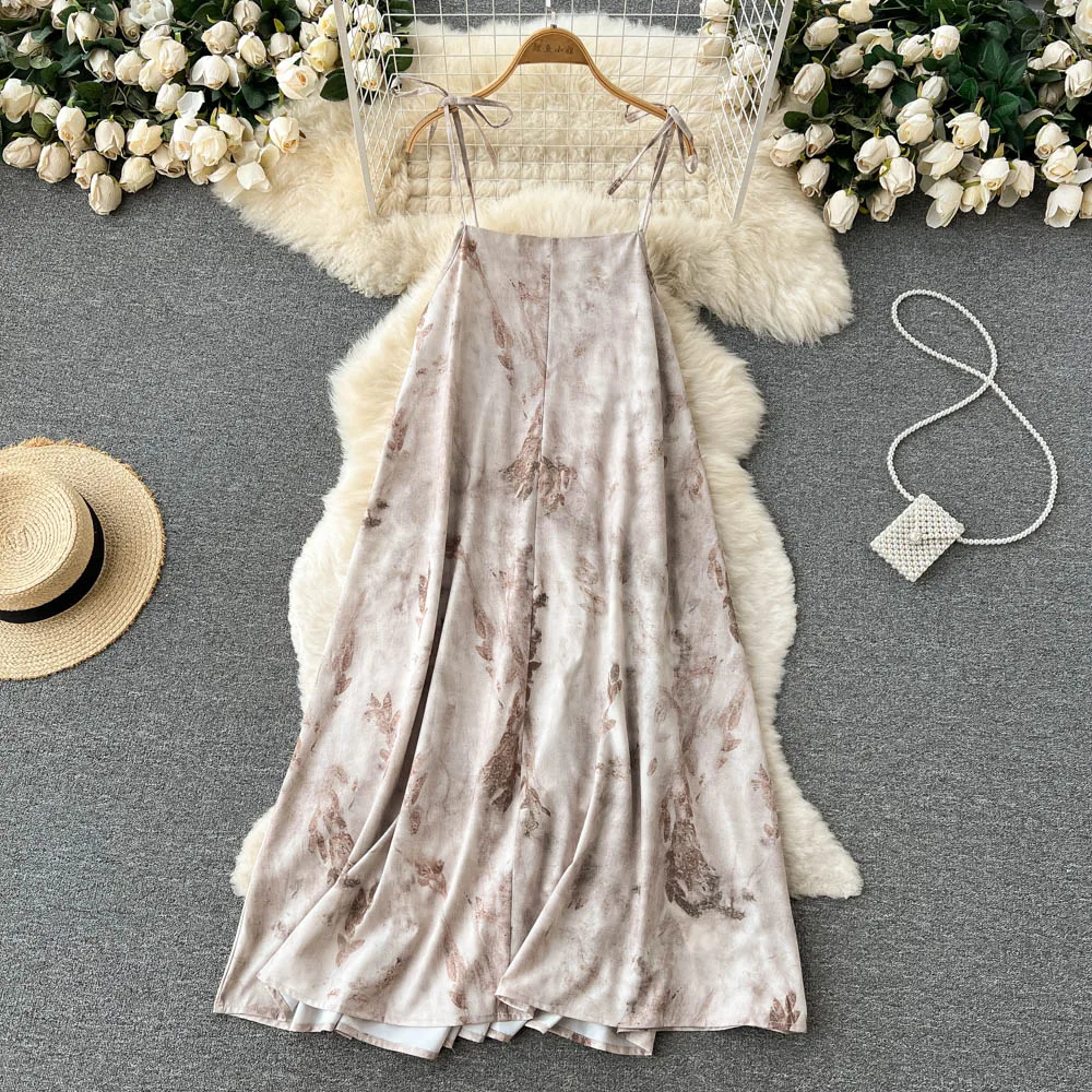 

Французское Ретро темпераментное платье с галстуком-краской женское летнее Новое свободное сексуальное платье трапециевидной формы на одно плечо