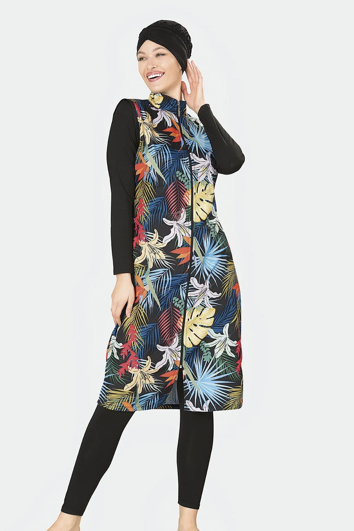 

Мусульманский кремниевый цифровой длинный черный купальник скромная летняя одежда хиджаб спортивный купальник исламский полный Чехол