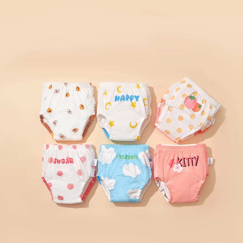ZK50 2 Pack Diaper Pants Training Pants Baby Summer Baby Toilet Training Pants Diaper Training Pants Leakproof and Breathable