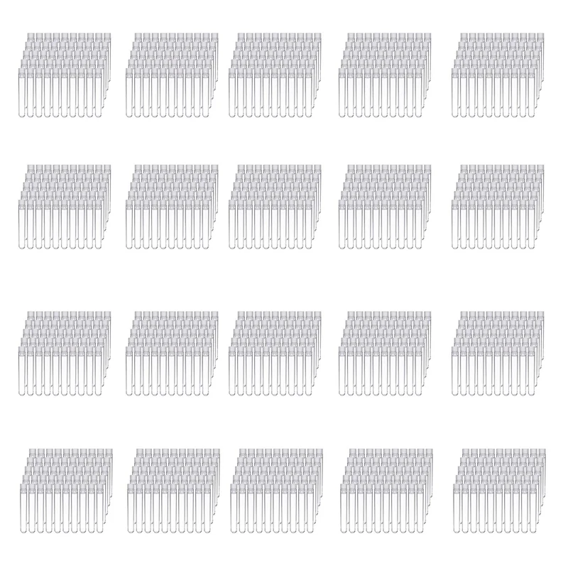 

2000 шт. прозрачные пластиковые пробирки с белыми винтовыми крышками