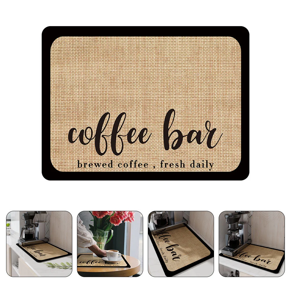 

Coffee Mat Bar Maker Table Station Mats Machine Accessories Spill Holder Espresso Pot Placemat Carpet Placemats Service Pad