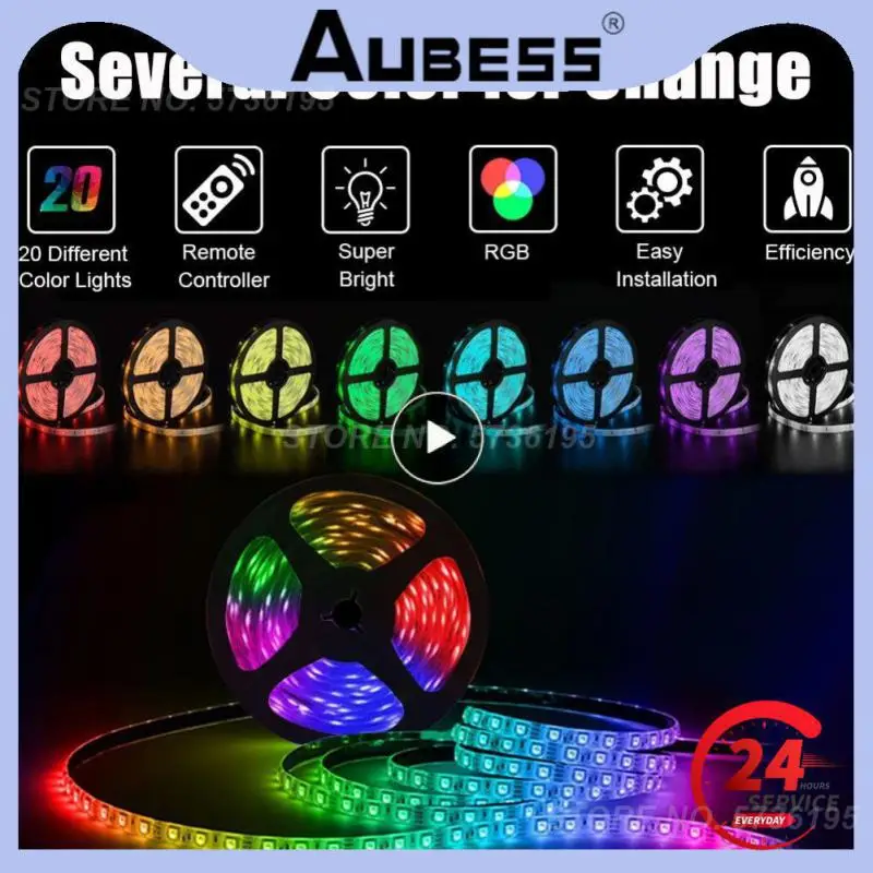

1 ~ 5 шт., Светодиодная лента, 5050 RGB, 5 В, USB-лента, управление приложением, подсветка телевизора, цветная USB-лента для украшения комнаты