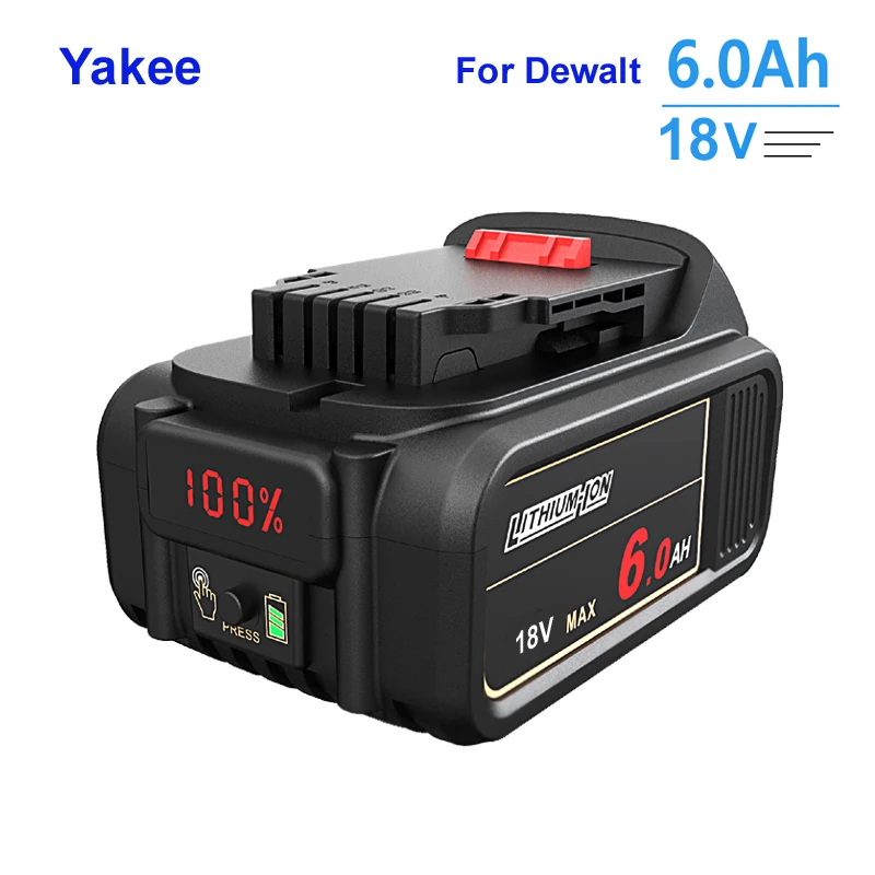 

Yakee DCB200 18V 6000mAh Replaceable Li-ion Battery Compatible with Dewalt 18V MAX XR Power Tools Li-ion Batteries